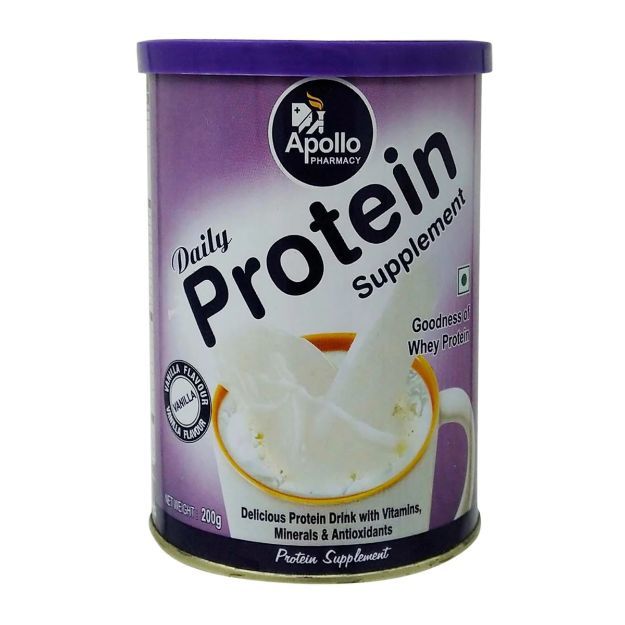 Apollo Pharmacy Daily Protein Vanilla Flavour Powder, 200gm