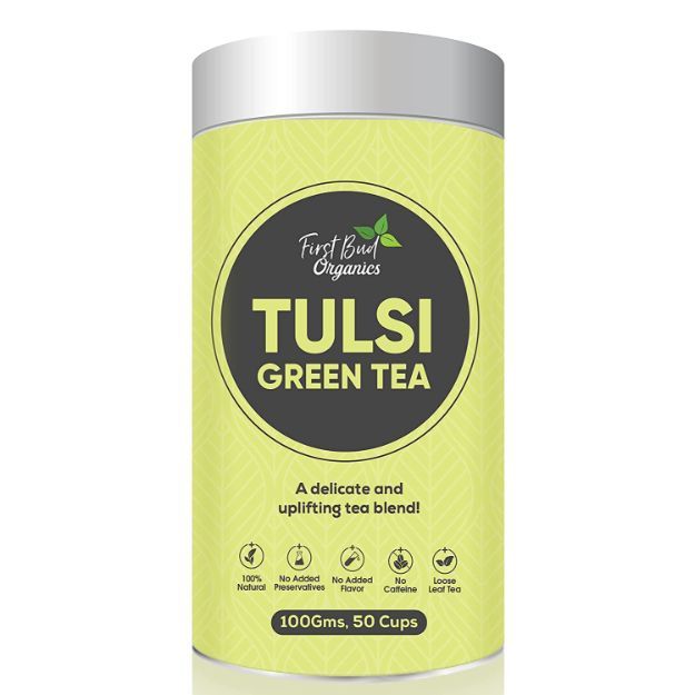 First bud organics Tulsi green tea 100gm
