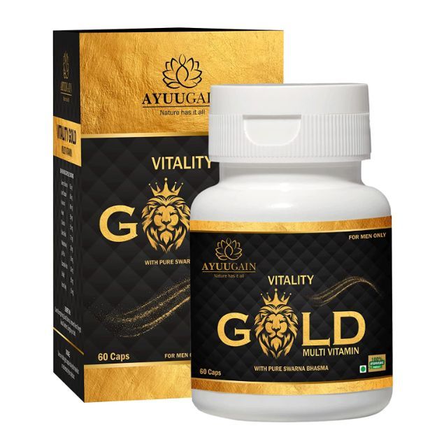 Ayuugain Vitality Gold Multivitamin with Pure Swarna Bhasma (60)