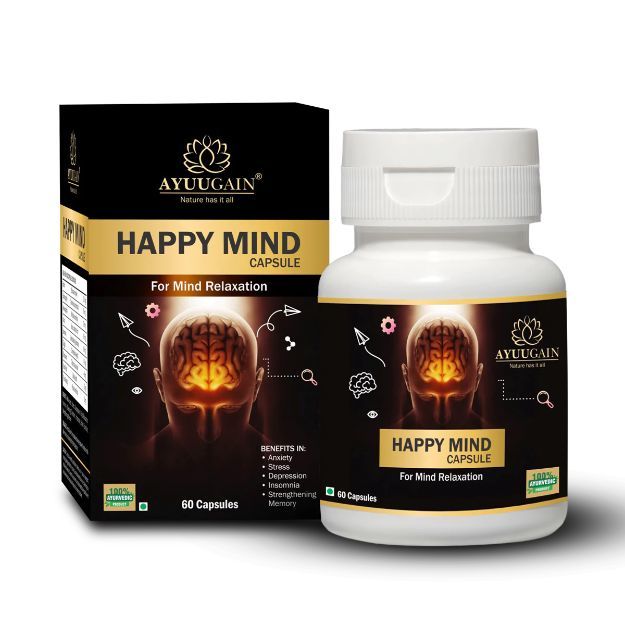 Ayuugain Happy Mind Capsules for Mind Relaxation (60)