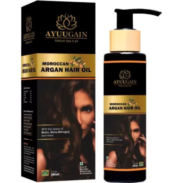 Ayuugain Moroccan Argan Hair Oil for Lustrous & Healthy Hair 100ml