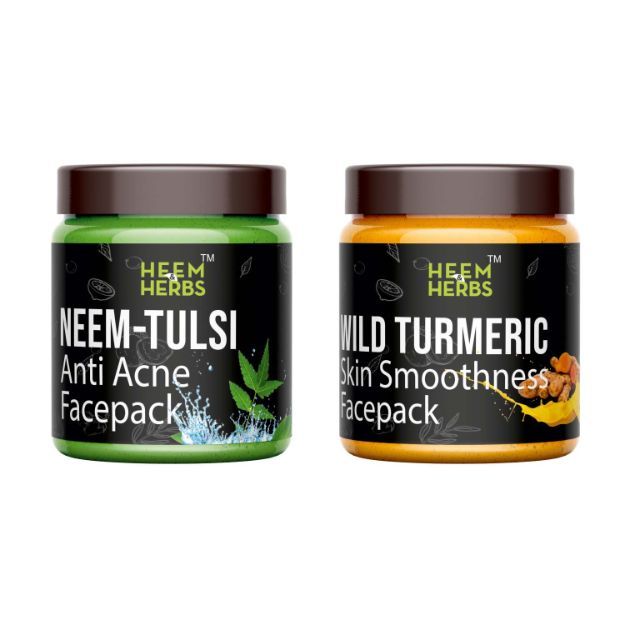 Heem & Herbs Neem-Tulsi Wild Turmeric Facepack Pack Of 2