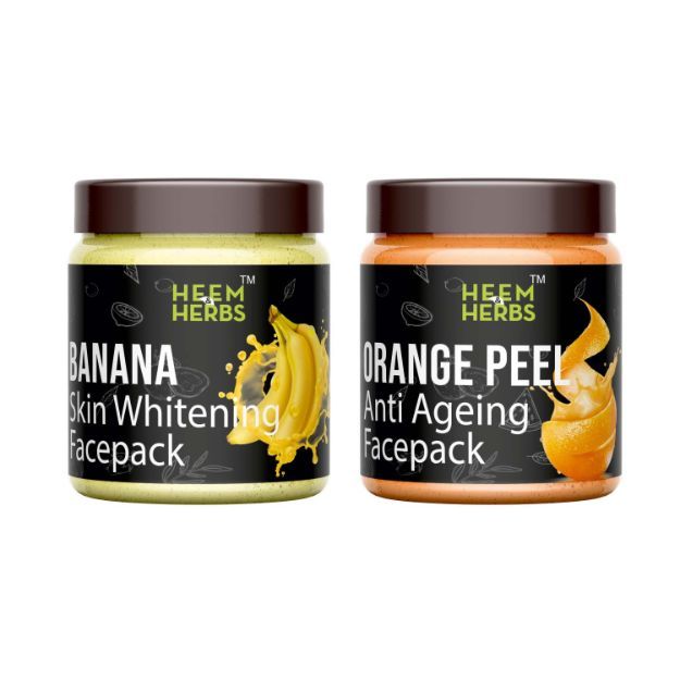 Heem & Herbs Banana Orangepeel Facepack Pack Of 2