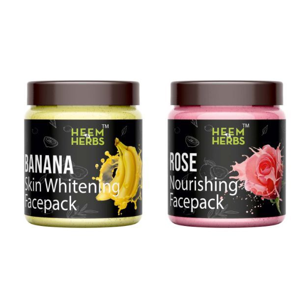 Heem & Herbs Banana Rose Facepack Pack Of 2