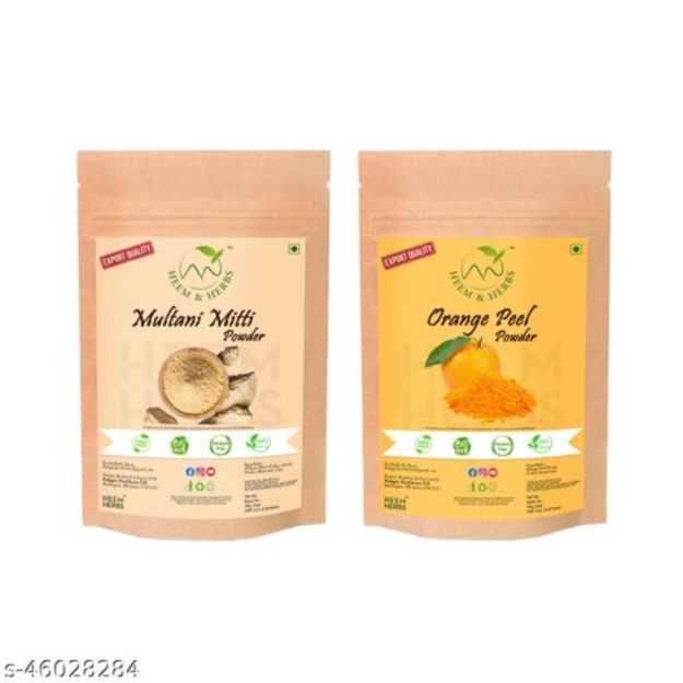 Heem & Herbs Multani Mitti Orangepeel Powder Pack Of 2