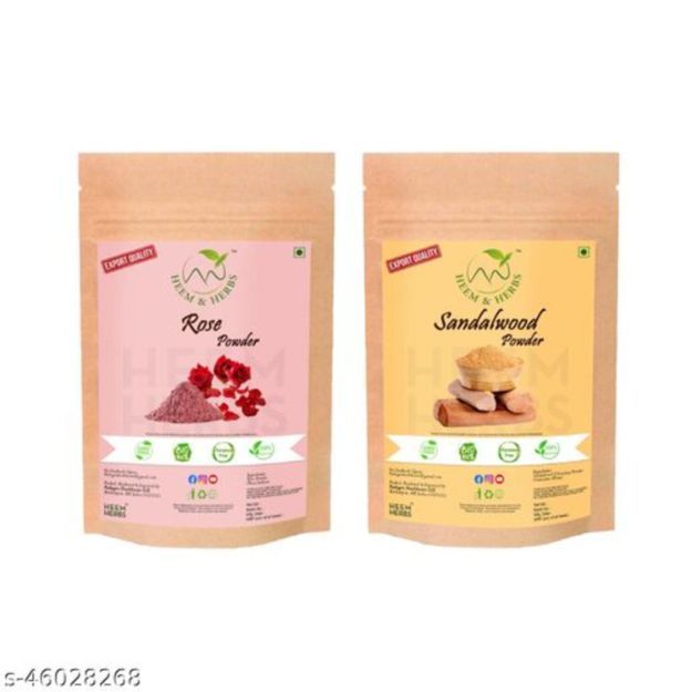 Heem & Herbs Rose Sandalwood Powder Pack Of 2