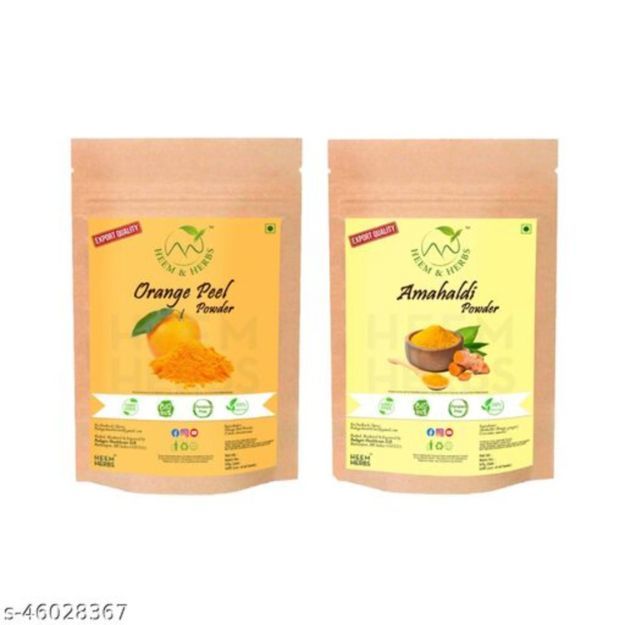 Heem & Herbs Orangepeel Ambahaldi Powder Pack Of 2