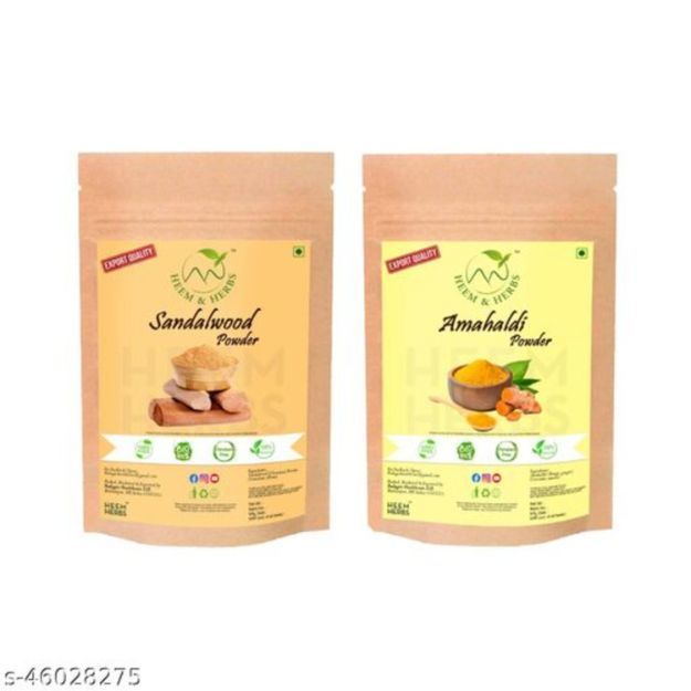 Heem & Herbs Sandalwood Ambahaldi Powder Pack Of 2