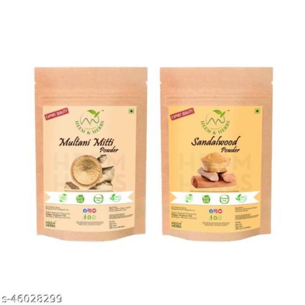 Heem & Herbs Multanimitti Sandalwood Powder Pack Of 2