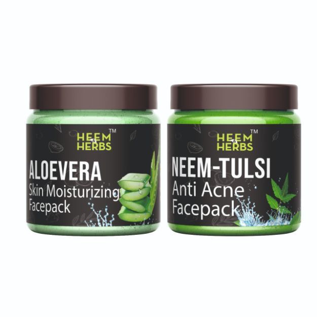 Heem & Herbs Aloevera Neem-Tulsi Facepack Pack Of 2