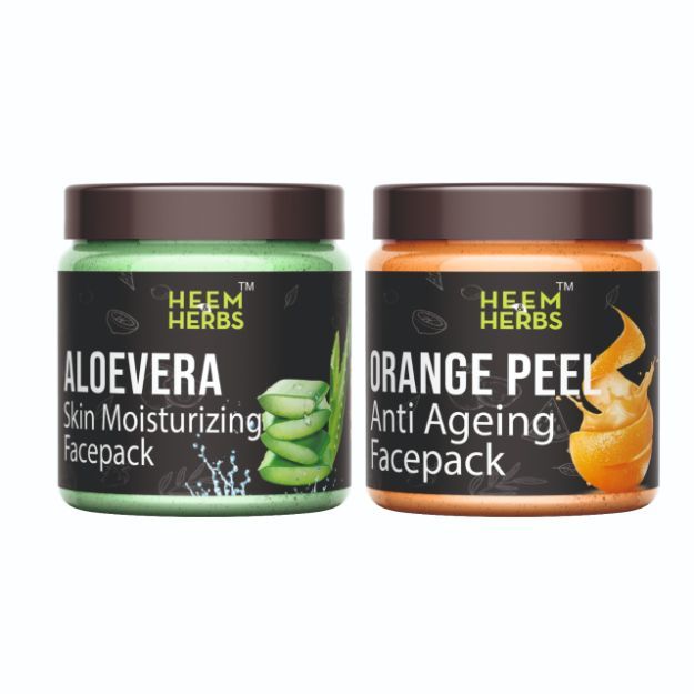 Heem & Herbs Aloevera Orangepeel Facepack Pack Of 2