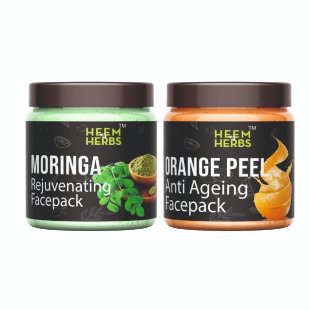 Heem & Herbs Moringa Orangepeel Facepack Pack Of 2