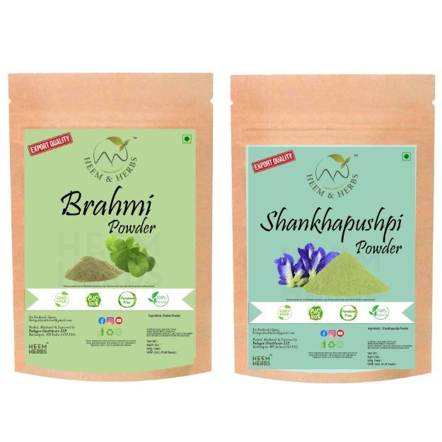 Heem & Herbs Brahmi Shankhapushpi Powder Pack Of 2