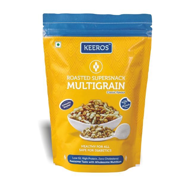 Keeros Lightly Salted Multigrain, Healthy & Diabetic Friendly Roasted Super Snack 400gm