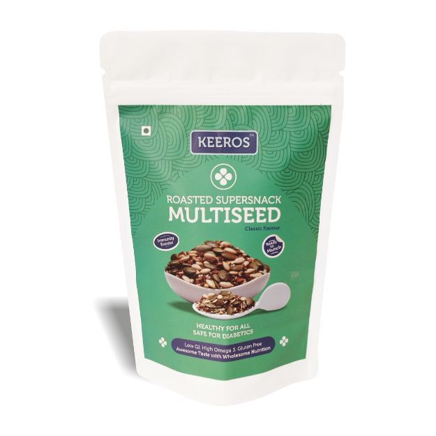 Keeros Slightly Sweet Multiseed Healthy & Diabetic Friendly Roasted Super Snack 250gm