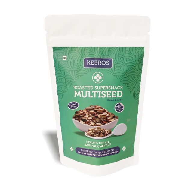 Keeros Slightly Sweet Multiseed Healthy & Diabetic Friendly Roasted Super Snack 400gm