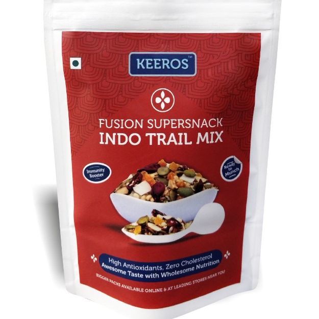 Keeros Slightly Sweet & Crunchy Indo Trail Mix, Healthy & Diabetic Friendly Fusion Super Snack 200gm