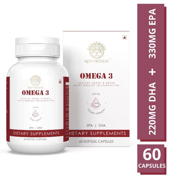 Newtreesun Omega 3 fatty acids Salmon Fish Oil 1000mg Softgel Capsules (60)