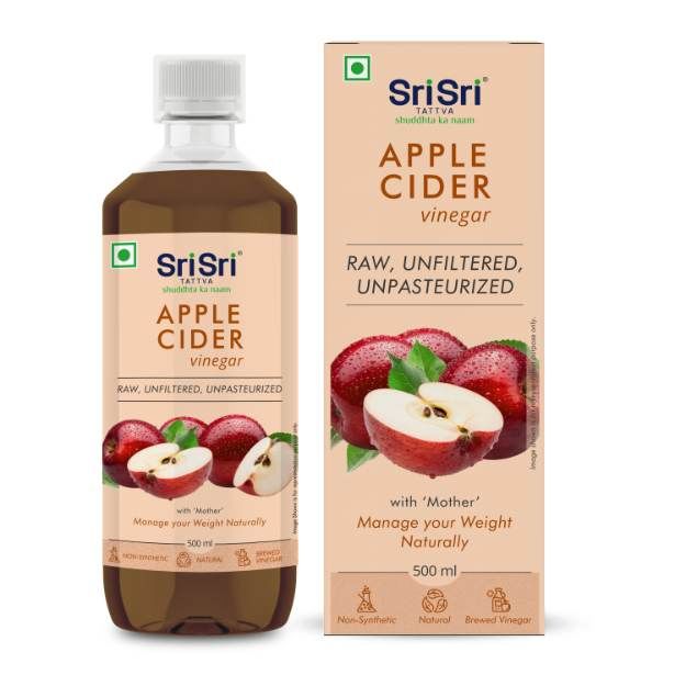 Sri Sri Tattva Apple Cider Vinegar - Raw Unfiltered Unpasteurized 500ml