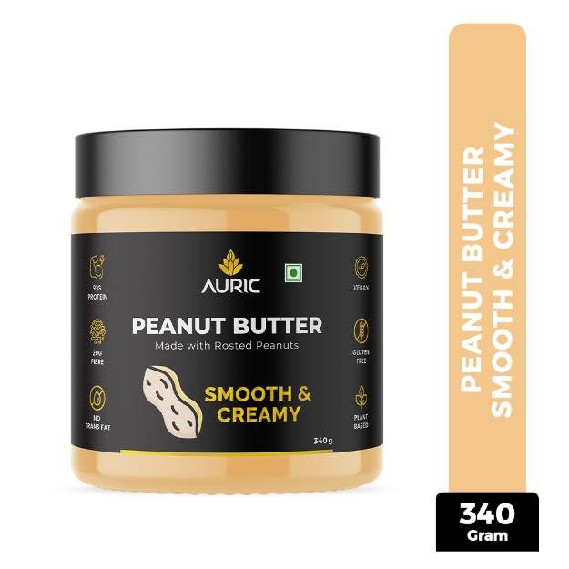 Auric Peanut Butter Smooth & Creamy 340gm