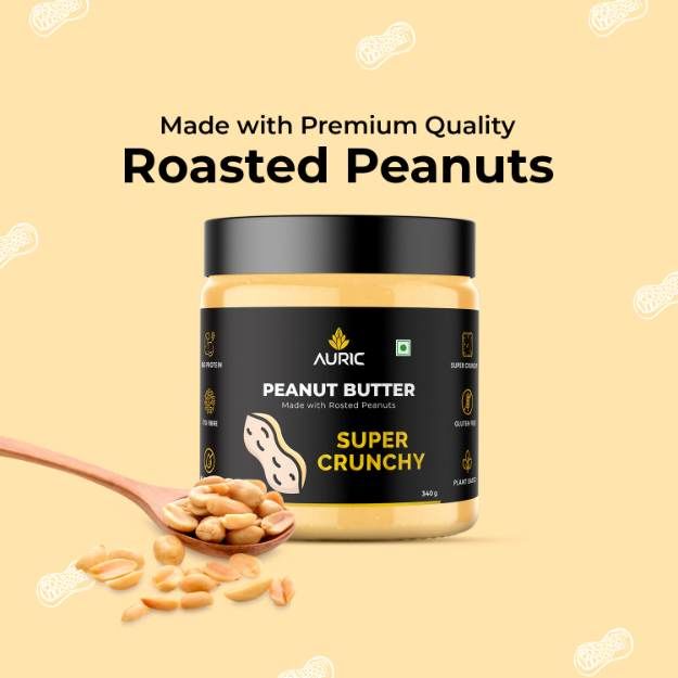 Auric Peanut Butter Crunchy 340gm