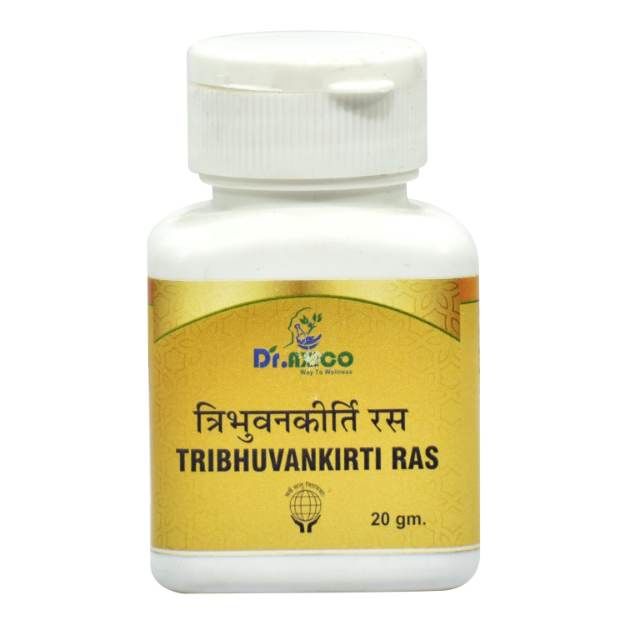 Dr.Axico Tribhuvan Kirti Ras Useful in Fever, Cough, Cold & Body Soreness (50)