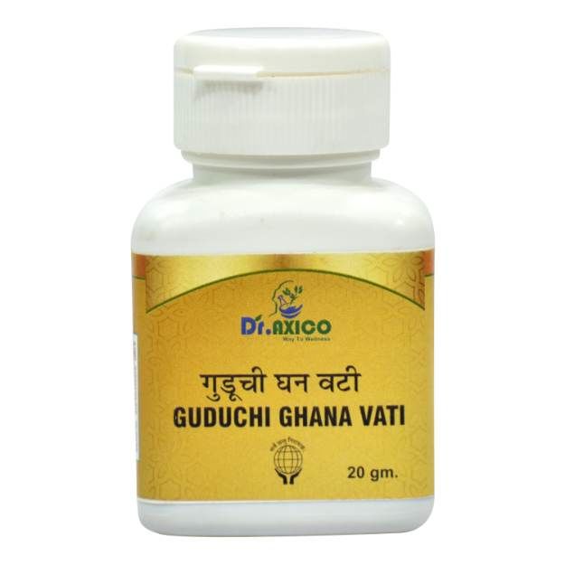 Dr.Axico Guduchi Ghana Vati, Fever, Excessive Thrust, Body Ache, Liver (50)