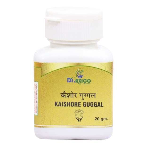 Dr.Axico Kaishore Guggal Useful in Dietary Supplement, Joint Pain, Reduces Cholesterol, Skin Health kaishore Guggulu (50)