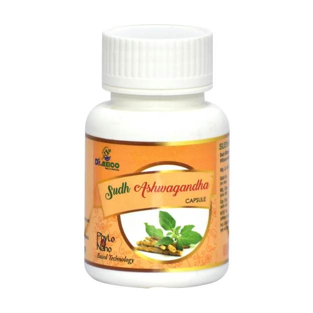 Dr.Axico Sudh Ashwagandha Capsule for Boost Energy, Strength, and Stamina (60)