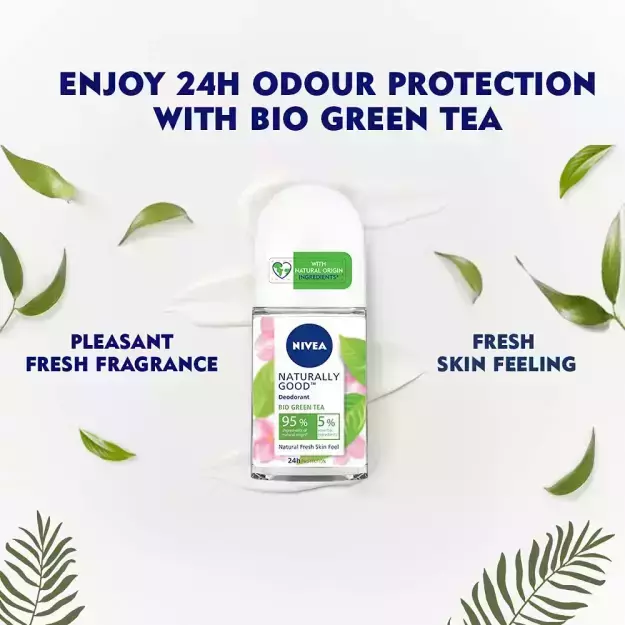 Nivea Naturally Good Deodorant Roll On Bio Green Tea 50ml