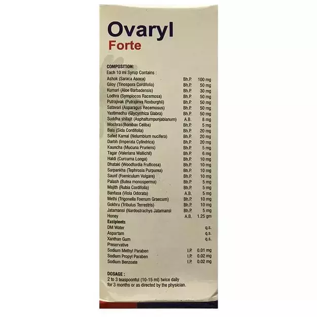 Ovaryl Forte Syrup Sugar Free 200ml