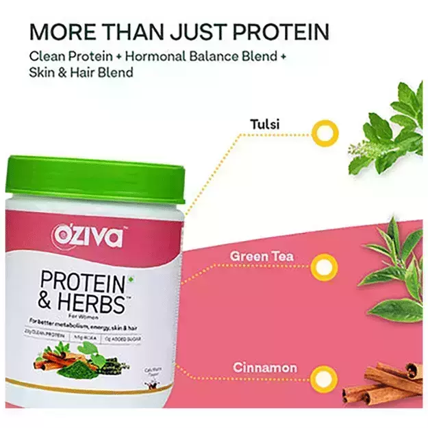 Oziva Protein & Herbs Whey Protein For Women Chocolate 500gm