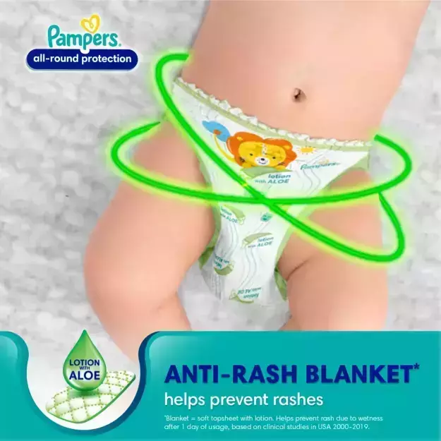 Pampers All Round Protection Anti Rash Diaper Lotion with Aloe Vera Medium (152)