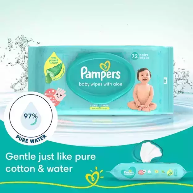 Pampers Baby Aloe Wipes Pack Of 2