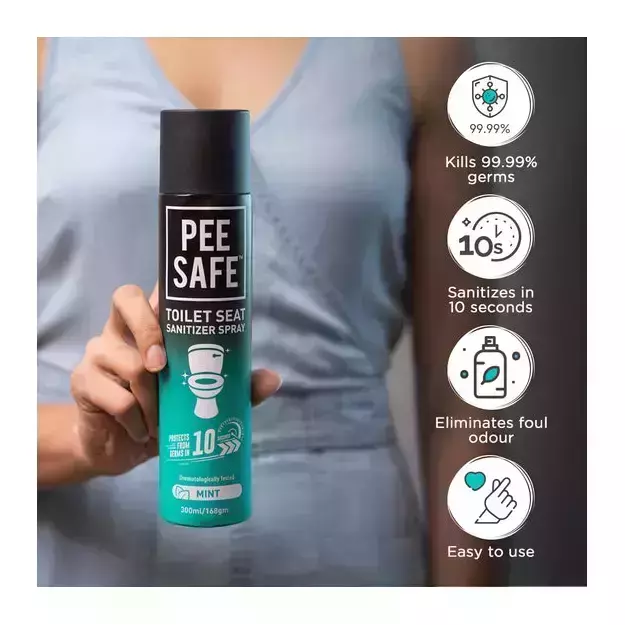 Pee Safe Toilet Seat Sanitizer Spray Mint 75ml