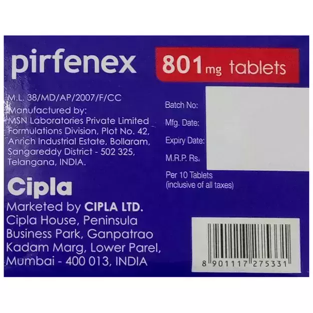 Pirfenex 801mg Tablet (10)