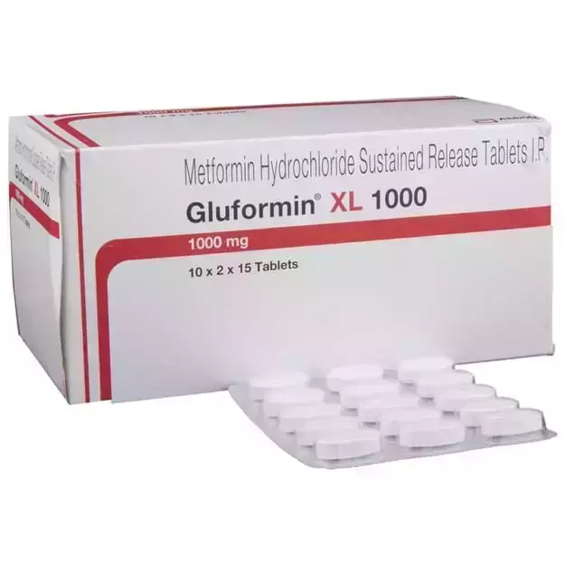 Gluformin XL 1000 Tablet SR (15)
