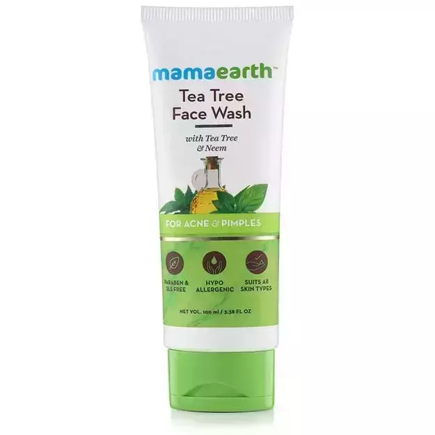 Mamaearth Natural Tea Tree Face Wash Anti Acne Tube (Pack Of 2) 100ml
