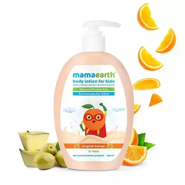 Mamaearth Original Orange Body Lotion & Cream For Kids With Orange & Shea Butter 400 Ml