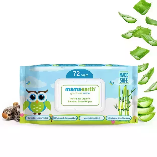 Mamaearth Organic Bamboo Wipes Packet Of 72