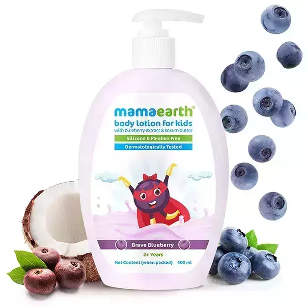 Mamaearth Brave Blueberry Body Lotion For Kids With Blueberry & Kokum Butter 400ml