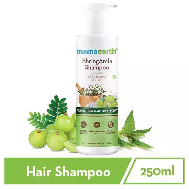 Mamaearth Bhringamla Shampoo With Bhringraj & Amla For Intense Hair Treatment 250 Ml