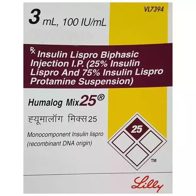 Humalog Mix 25 100 IU/ml Cartridge: Price, Dosage, Side Effects, Substitute, Buy Online